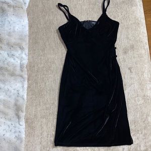 Black velvet boutique dress